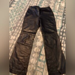 Ann Taylor Dark Brown Leather Pants